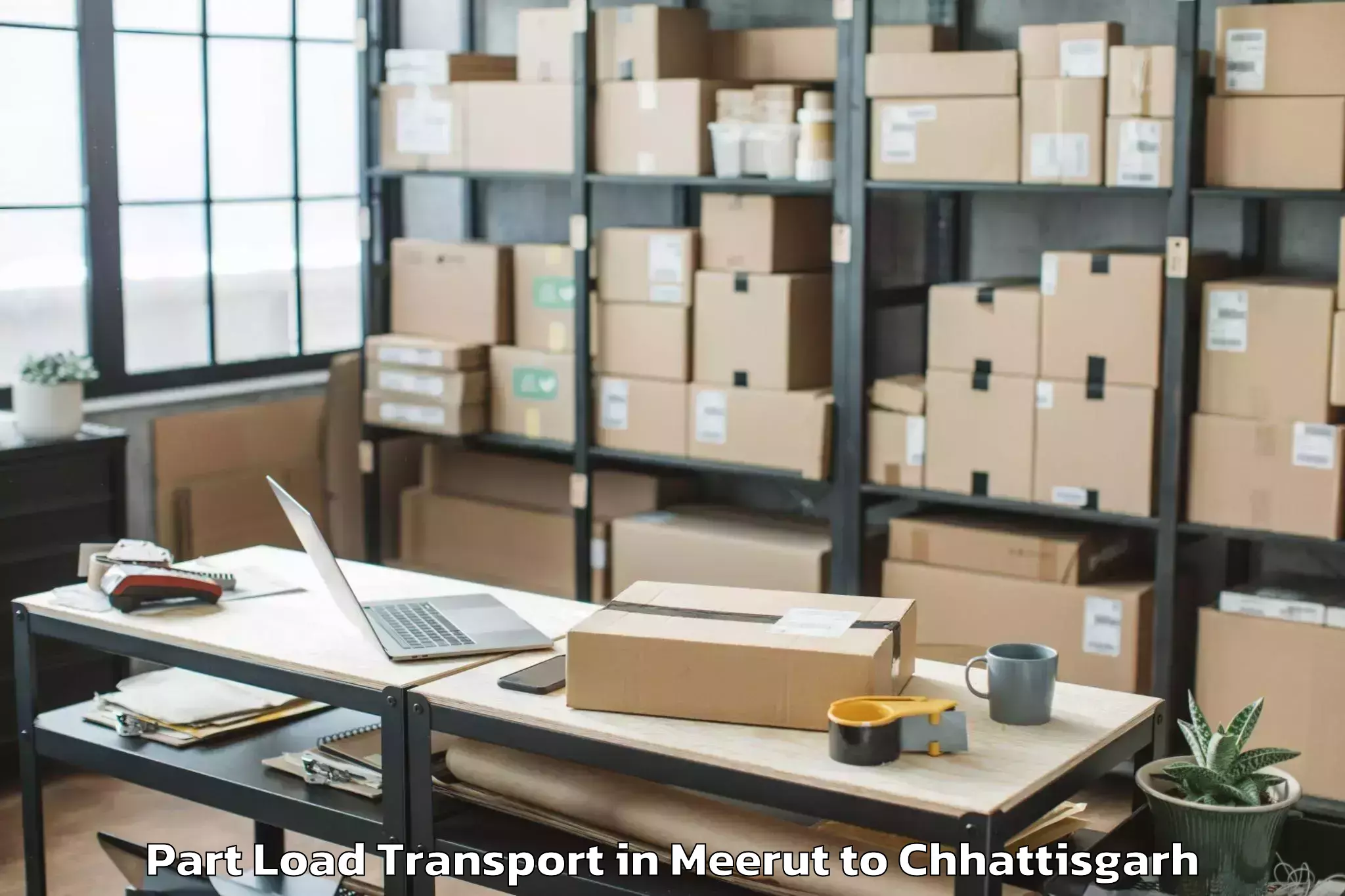 Leading Meerut to Lohandiguda Part Load Transport Provider